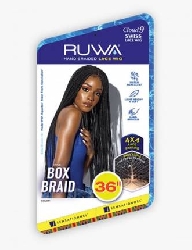 4x4 Ruwa Box Braid - Cloud 9 Swiss Lace Wig - 36 inches - 91cm